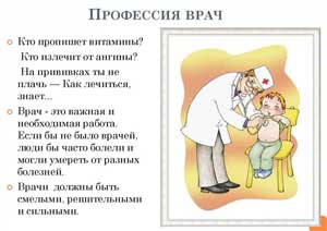 Конспект организованной образовательной деятельности на тему: «Детям о профессиях: профессия «Врач»