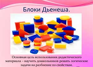 Конспект по познавательному развитию (ФЭМП) с использованием логических блоков Дьенеша в средней группе.