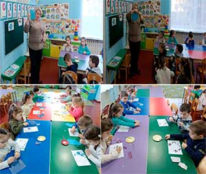 Конспект занятия по обрывной аппликации в группе с детьми 3-4 лет «Снежинка»