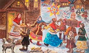 Конспект фольклорного праздника «Пришла Коляда накануне Рождества!» для детей 4 лет