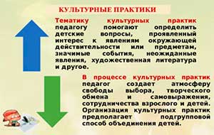 Реализация культурных практик в игровой деятельности дошкольников.