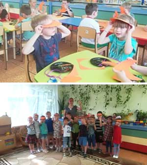 Занятие в старшей группе «Козырьки от солнца»