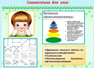 Зрительная гимнастика как компонент информационной образовательной среды в группе для детей с нарушением зрения