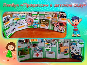 Презентация по созданию лэпбука «Профессии в детском саду»